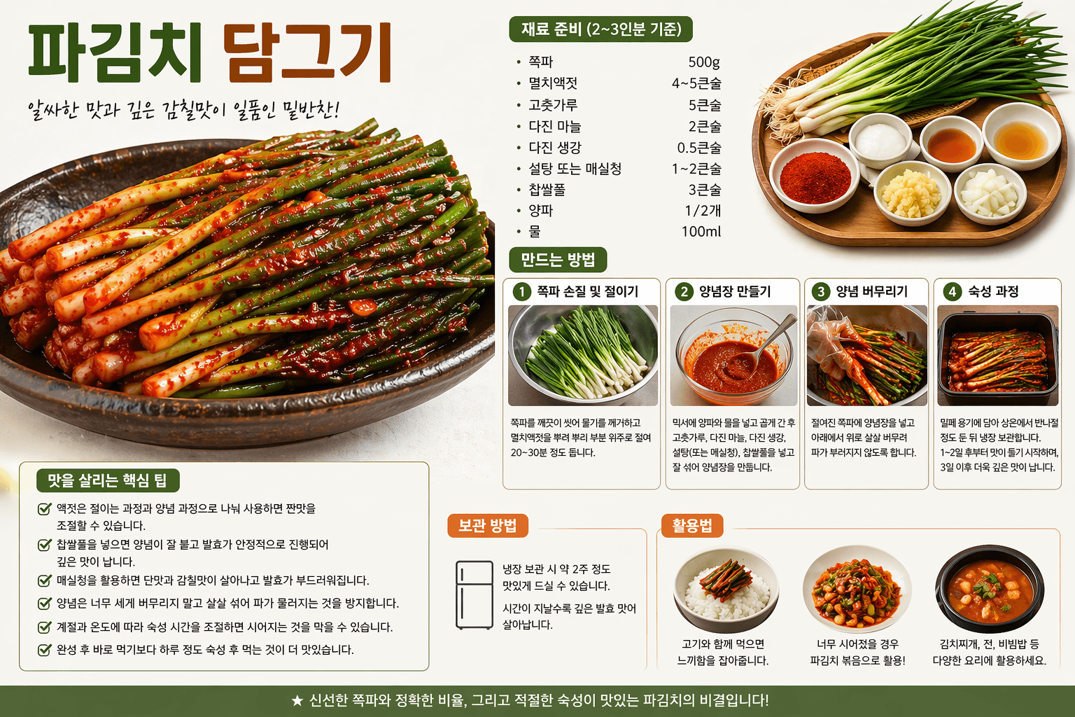 파김치 맛있게 담그는 방법 총정리