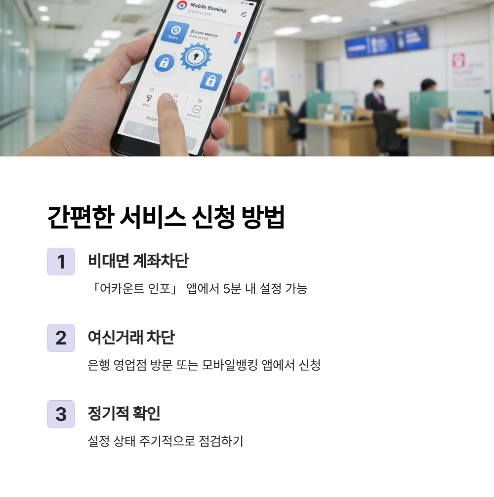 여신거래 안심차단 서비스 vs 비대면 계좌개설 차단 서비스 차이점