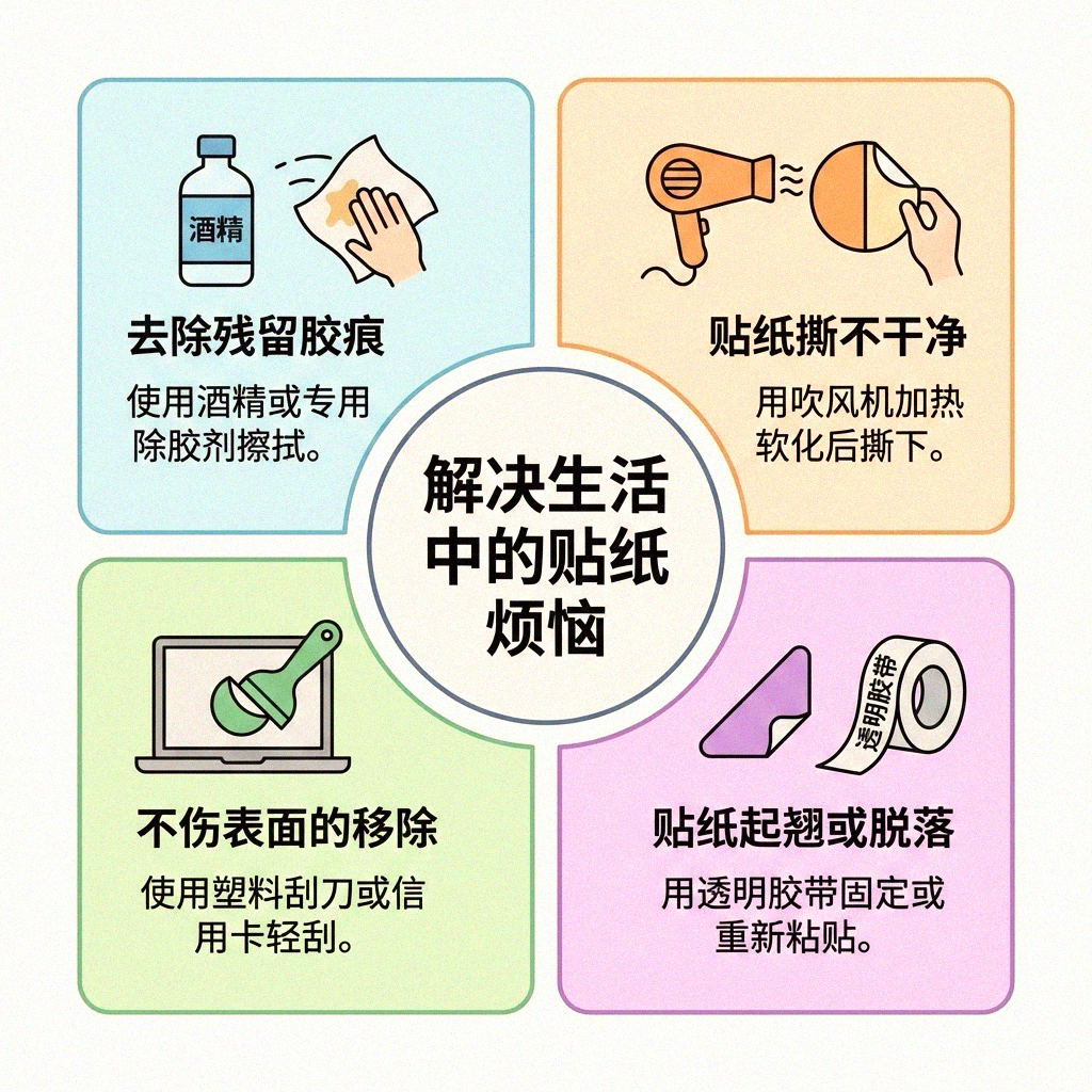 스티커 떼는 깔끔한 법 어렵지 않아요