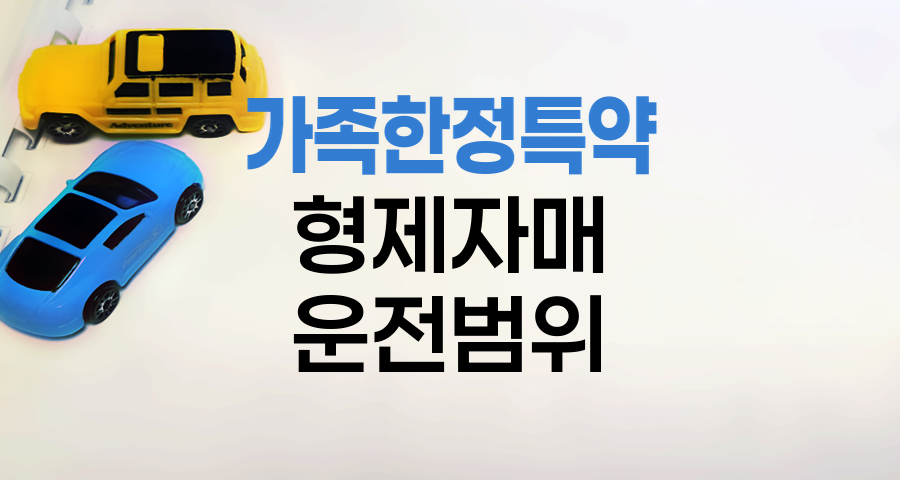 KB 자동차보험 가족한정 특약과 형제자매