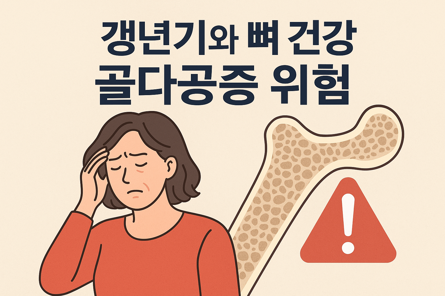 갱년기와 뼈 건강: 골다공증 위험