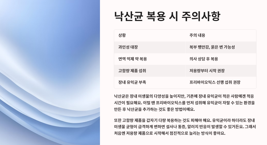 낙산균 효능, 유산균 차이, 프로바이오틱스 조합 총정리