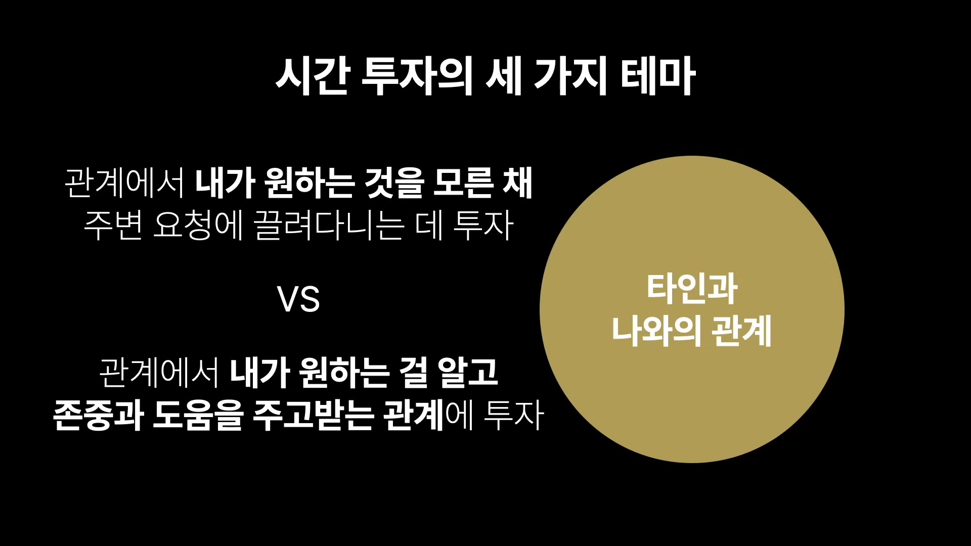 타인과 나와의 관계