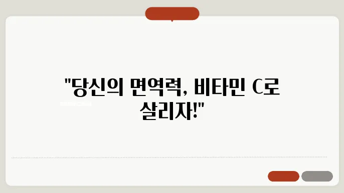 비타민 c 섭취방법