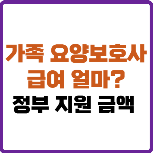 가족 요양보호사 급여