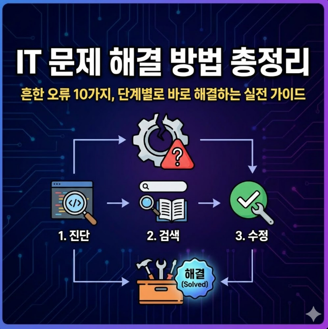 IT 문제 해결 방법 총정리: 흔한 오류 10가지, 단계별로 바로 해결하는 실전 가이드