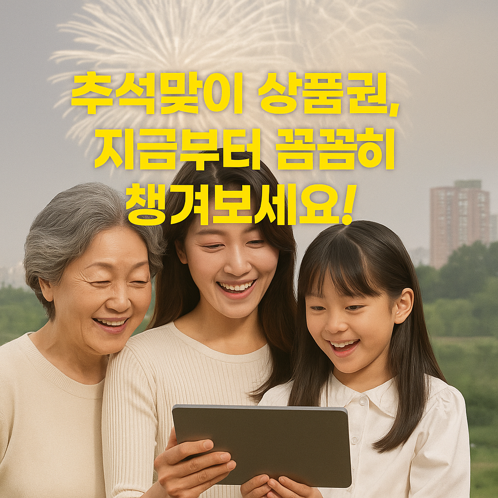 추석맞이 상품권, 지금부터 꼼꼼히 챙겨보세요!