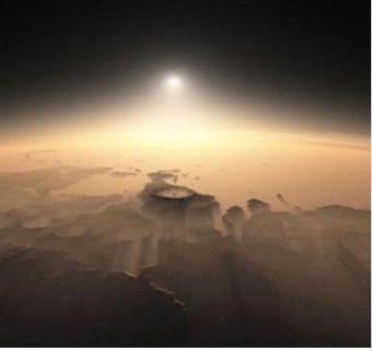 화성의 일출 광경