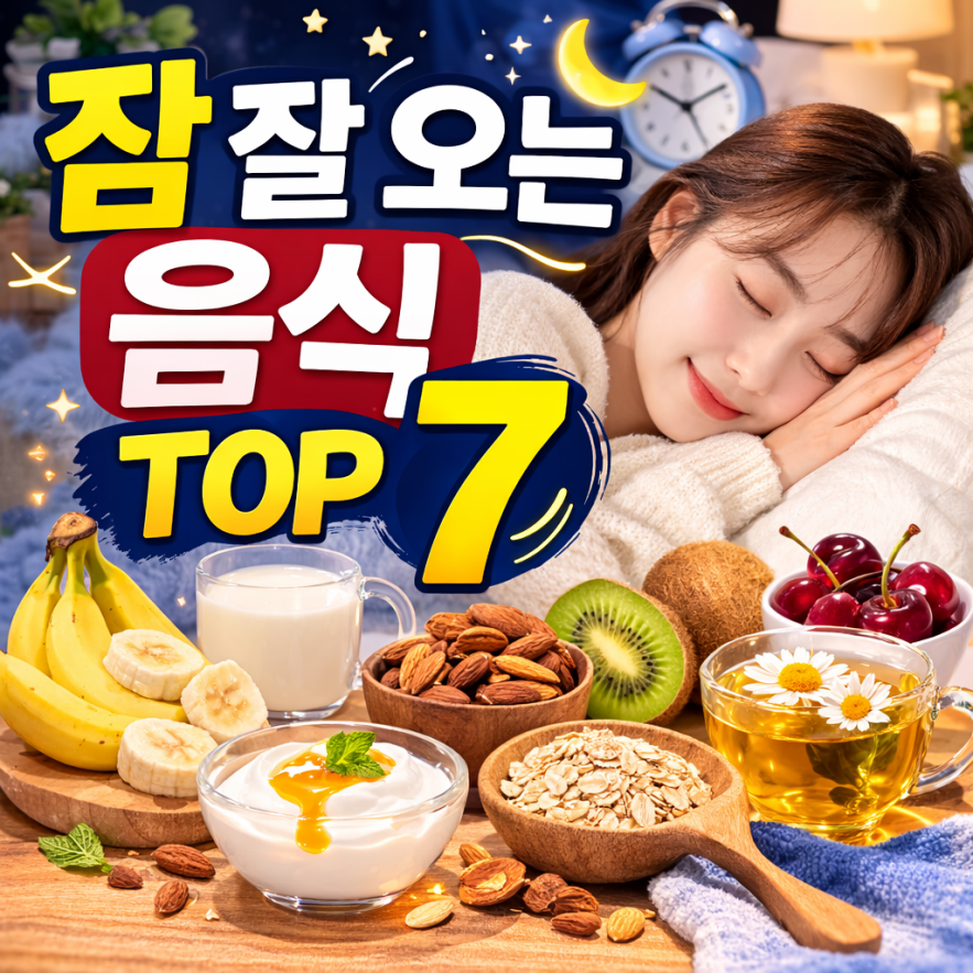잠 잘 오는 음식 TOP 7
