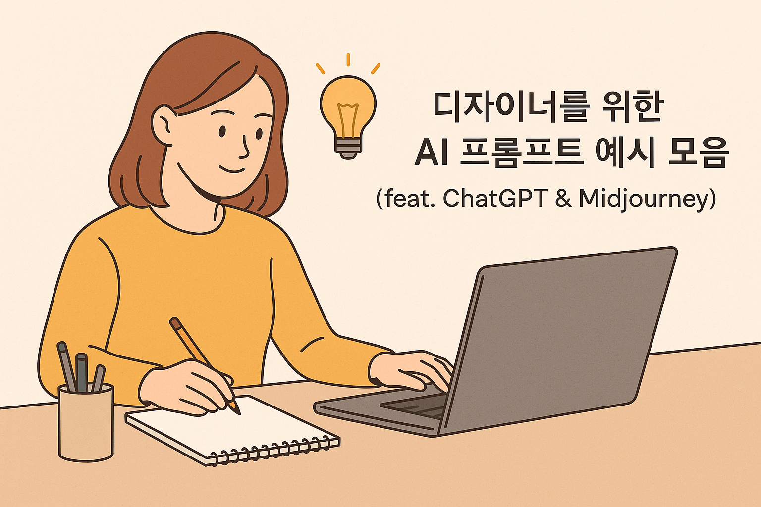 디자이너를 위한 AI 프롬프트 예시 모음 (feat. ChatGPT &amp; Midjourney)