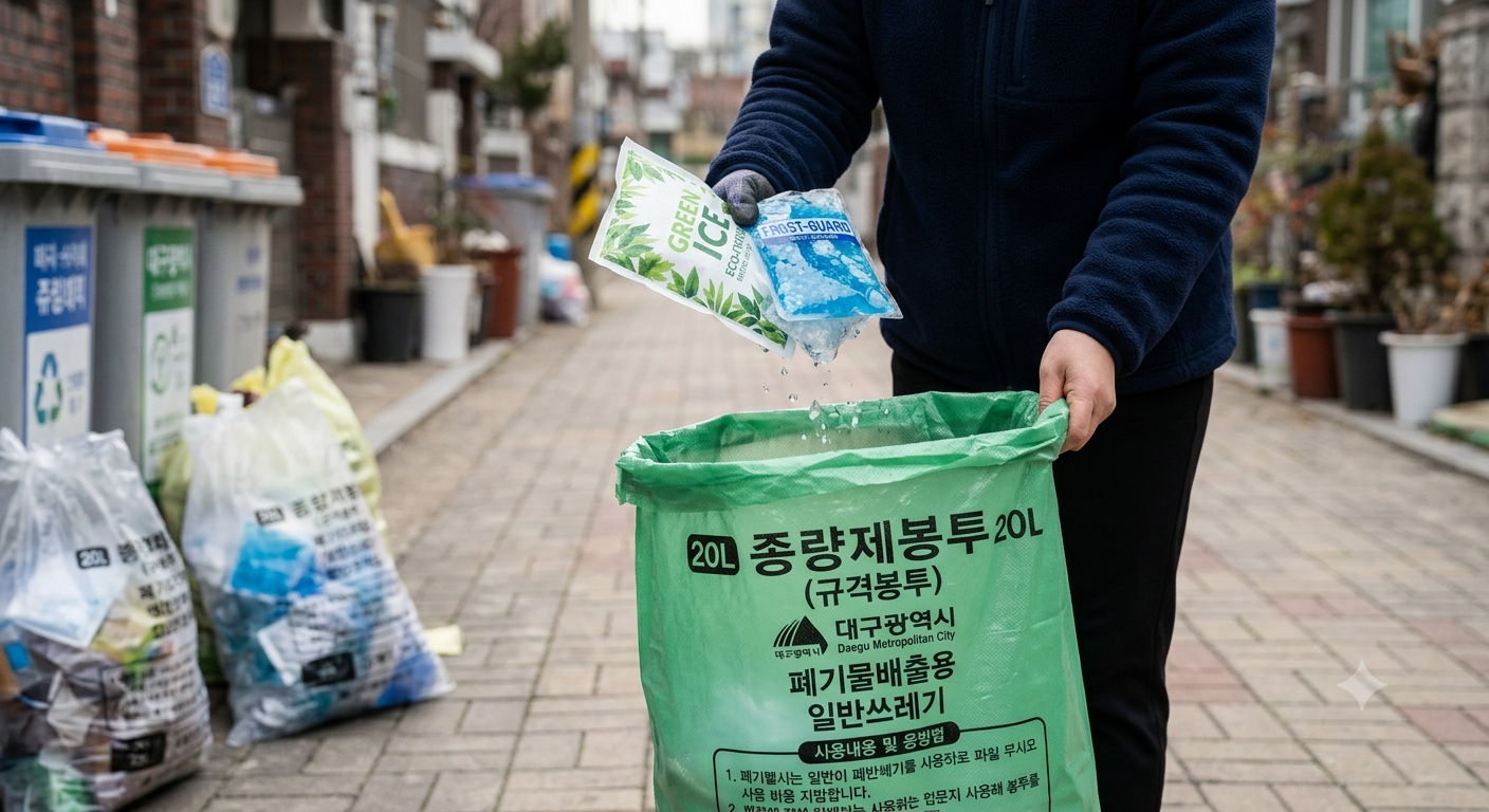 종량제봉투에 배출하는 젤 아이스팩