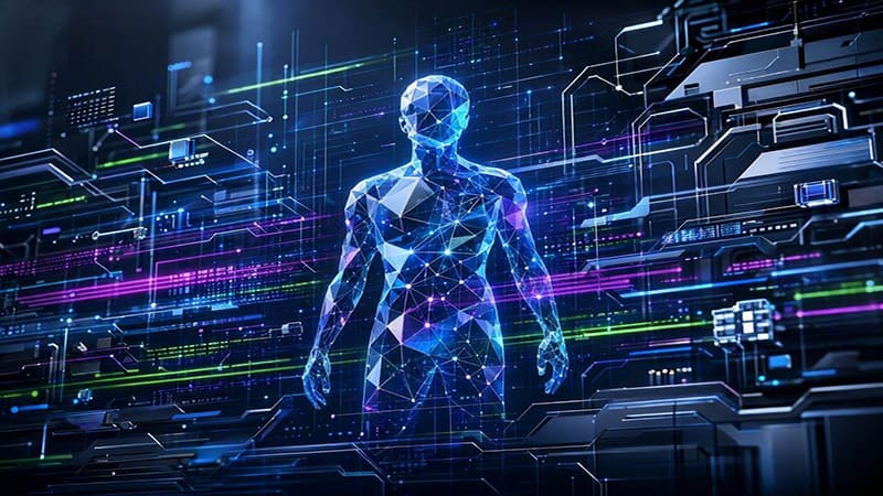 <img src="ai-transformation.jpg" alt="디지털 세상과 인공지능 기술의 융합을 상징하는 추상적 이미지">