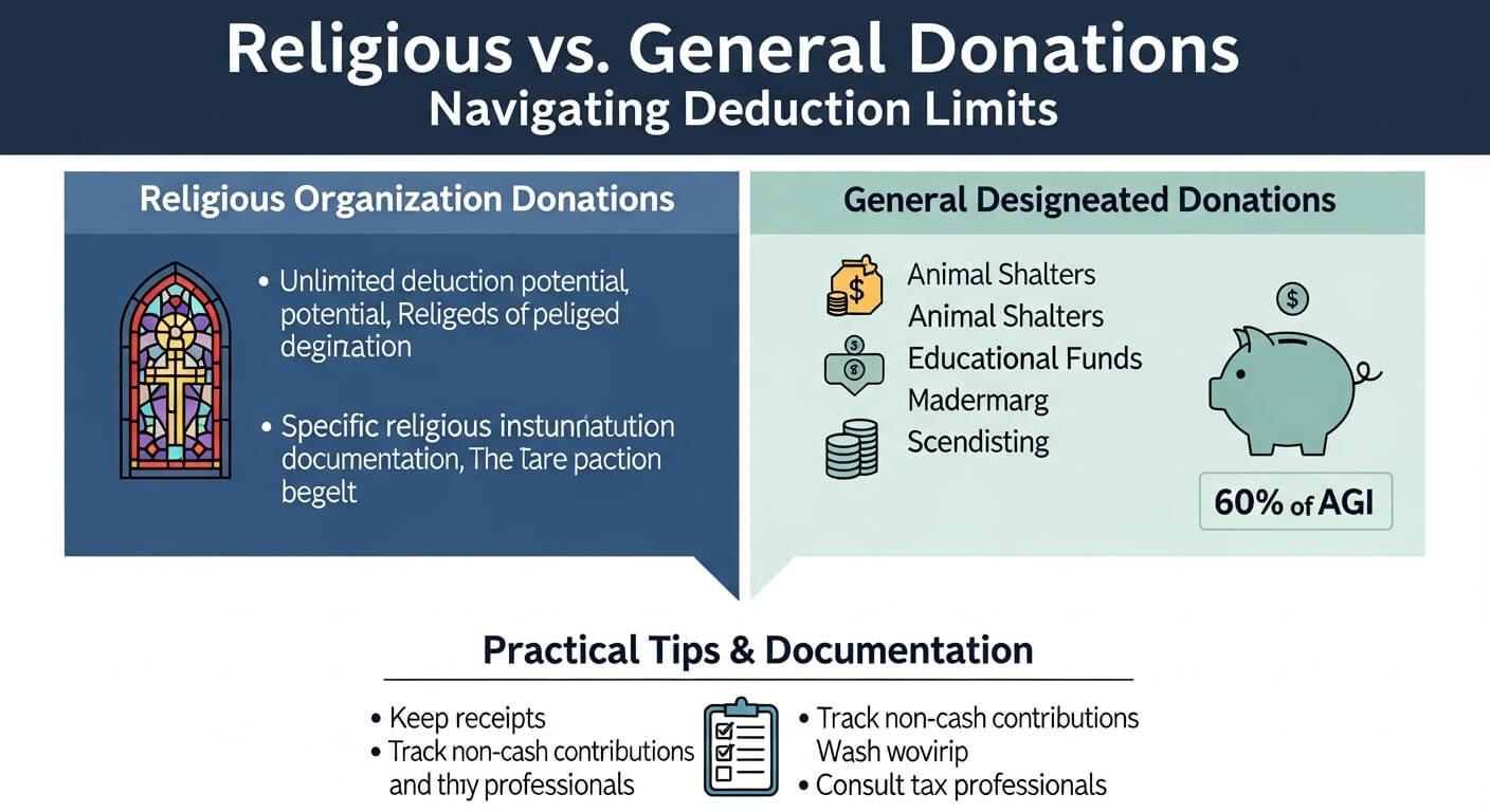 "종교단체 기부금 vs 일반 지정기부금, 공제 한도의 차이점" : 내 기부금이 어디에 해당되는지, 서류는 어떻게 증빙하는지에 대한 실전 팁.