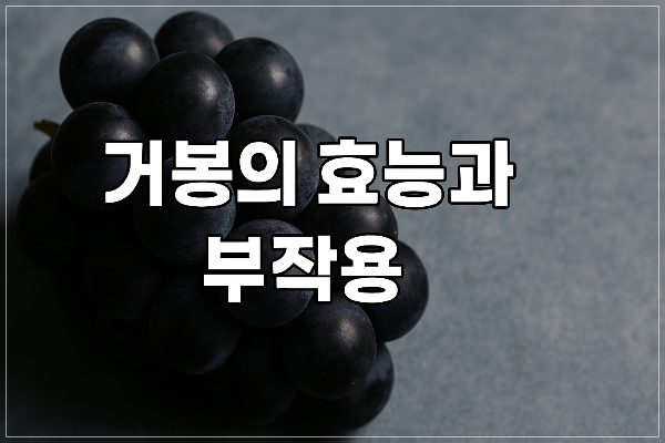 거봉의 효능과 부작용