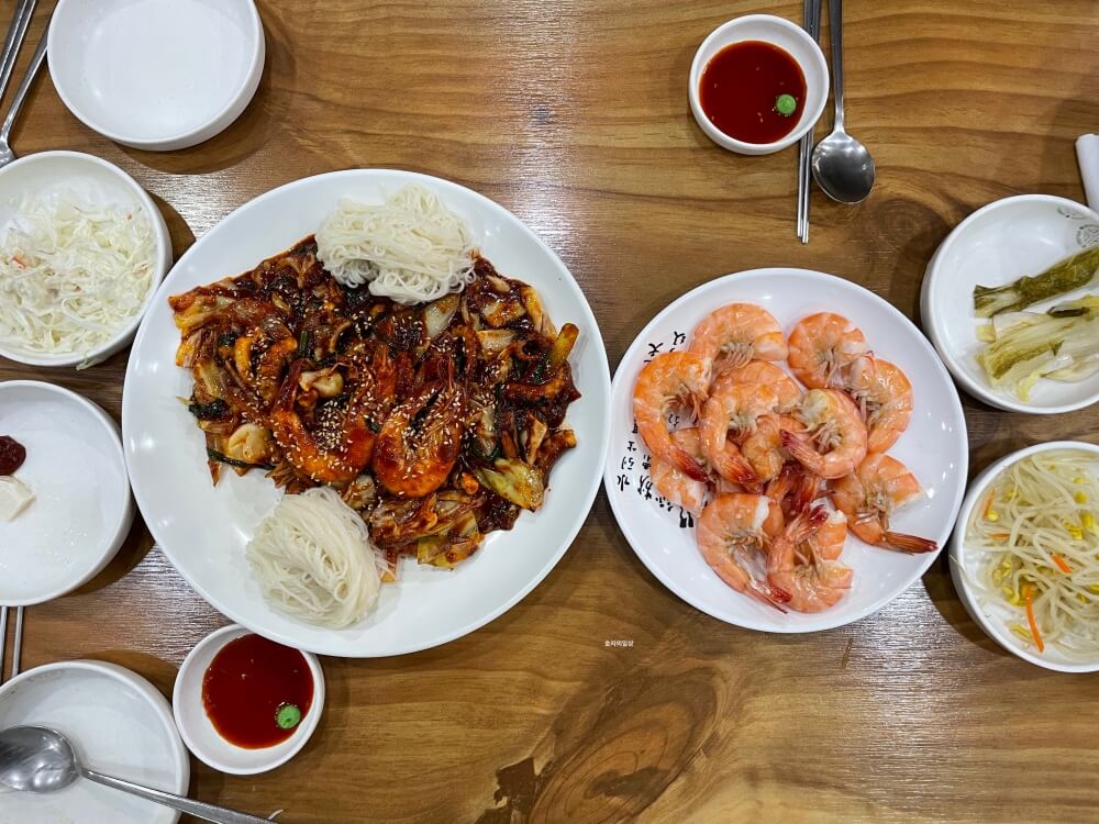 수원 천포 왕새우 대축제 - 왕새우 소금구이&낚지 볶음