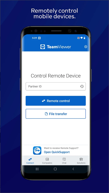 팀뷰어, 팀뷰어원격제어, 원격 제어용 TeamViewer