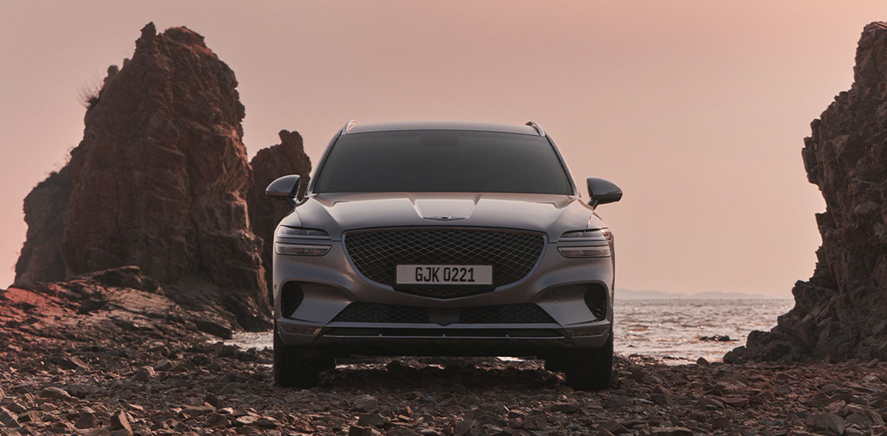 2024년형 제네시스 GV70 전면 사진