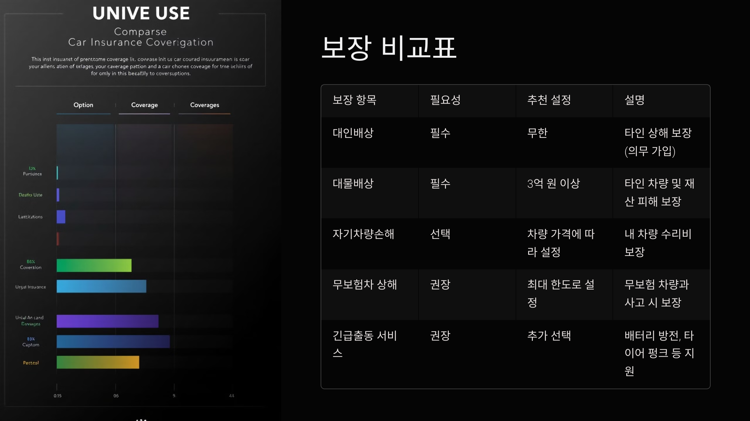 보장 비교표