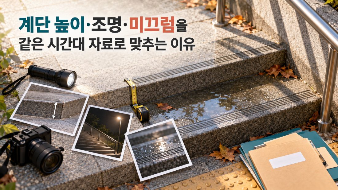 계단 높이&middot;조명&middot;미끄럼과 사고 시간대 자료