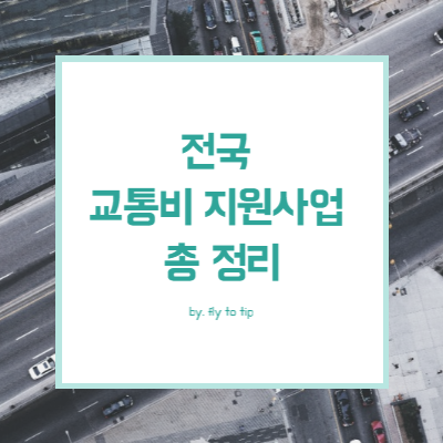 전국 교통비 지원 사업 총 정리