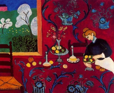 앙리 마티스의 '붉은 방' 작품 사진, 1908, 러시아 에르미타슈 미술관 소장