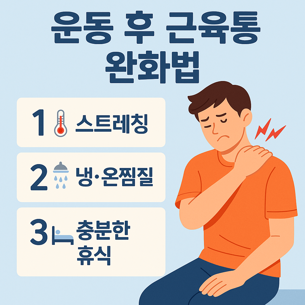 운동 후 근육통 완화법에 대한 이미지