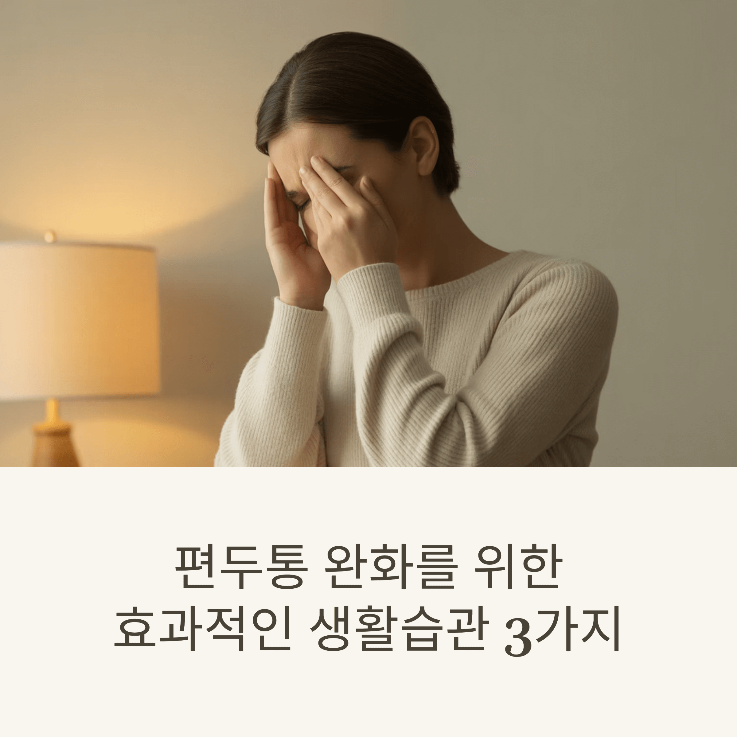 편두통 완화를 위한 효과적인 생활습관 3가지