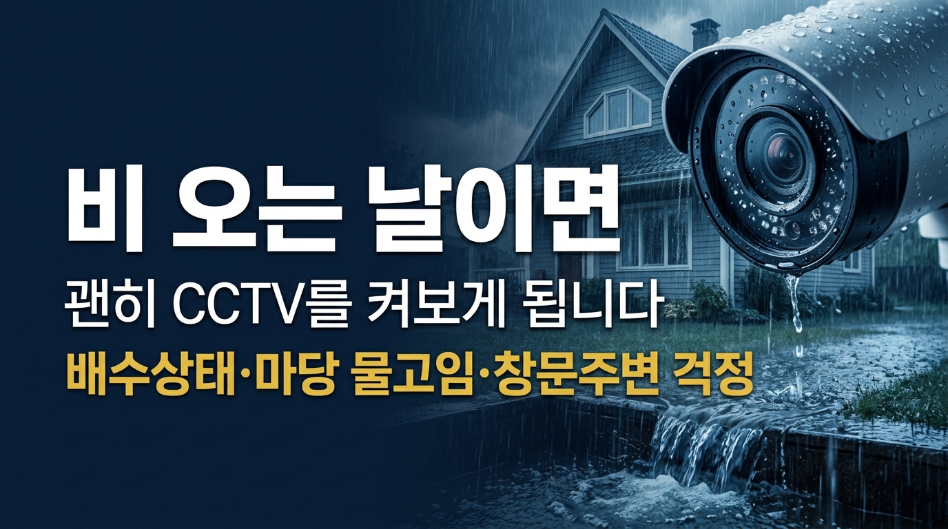 비오는 날이면 cctv를 먼저 켜보게 됩니다.