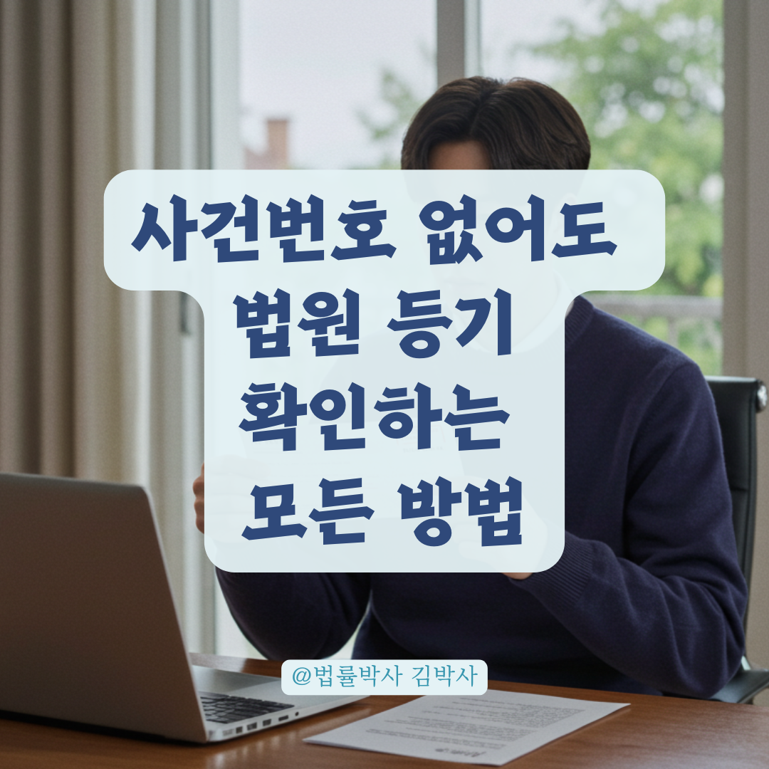 사건 번호 없이도 가능, 법원 등기 내용 확인 절차 총정리.