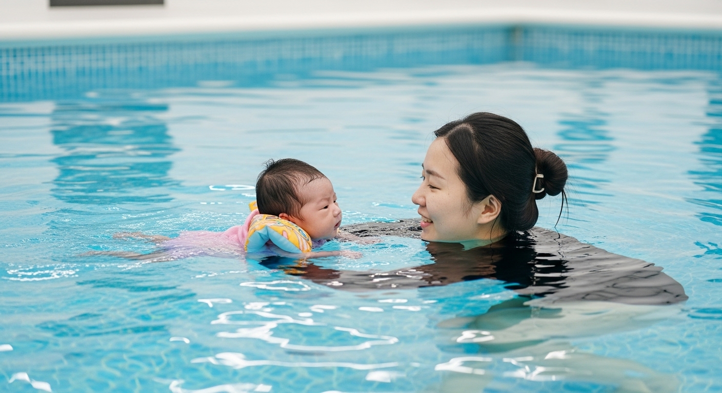 #신생아 수영장 무료체험