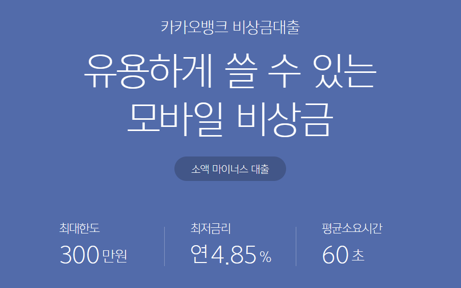 카카오뱅크 모바일 비상금