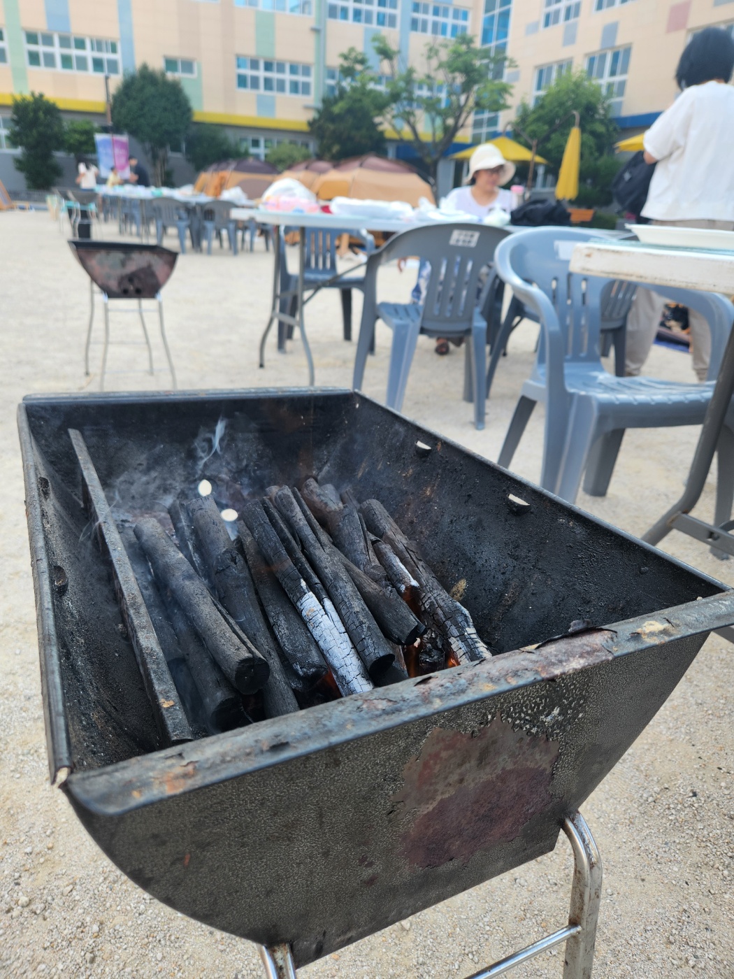 해운대메이커교육센터 캠핑 숯불