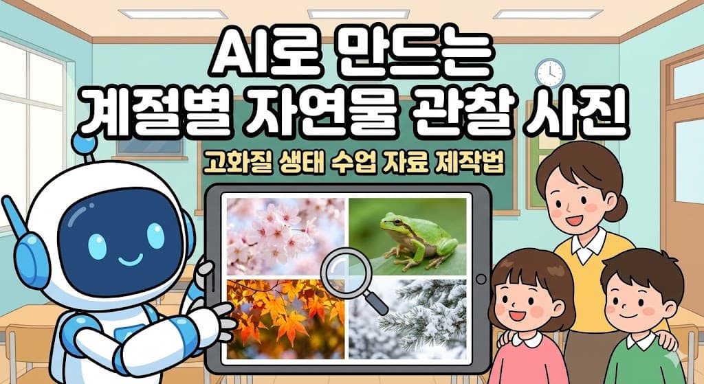 AI로 만드는 계절별 자연물 관찰 사진(고화질 생태 수업 자료 제작)