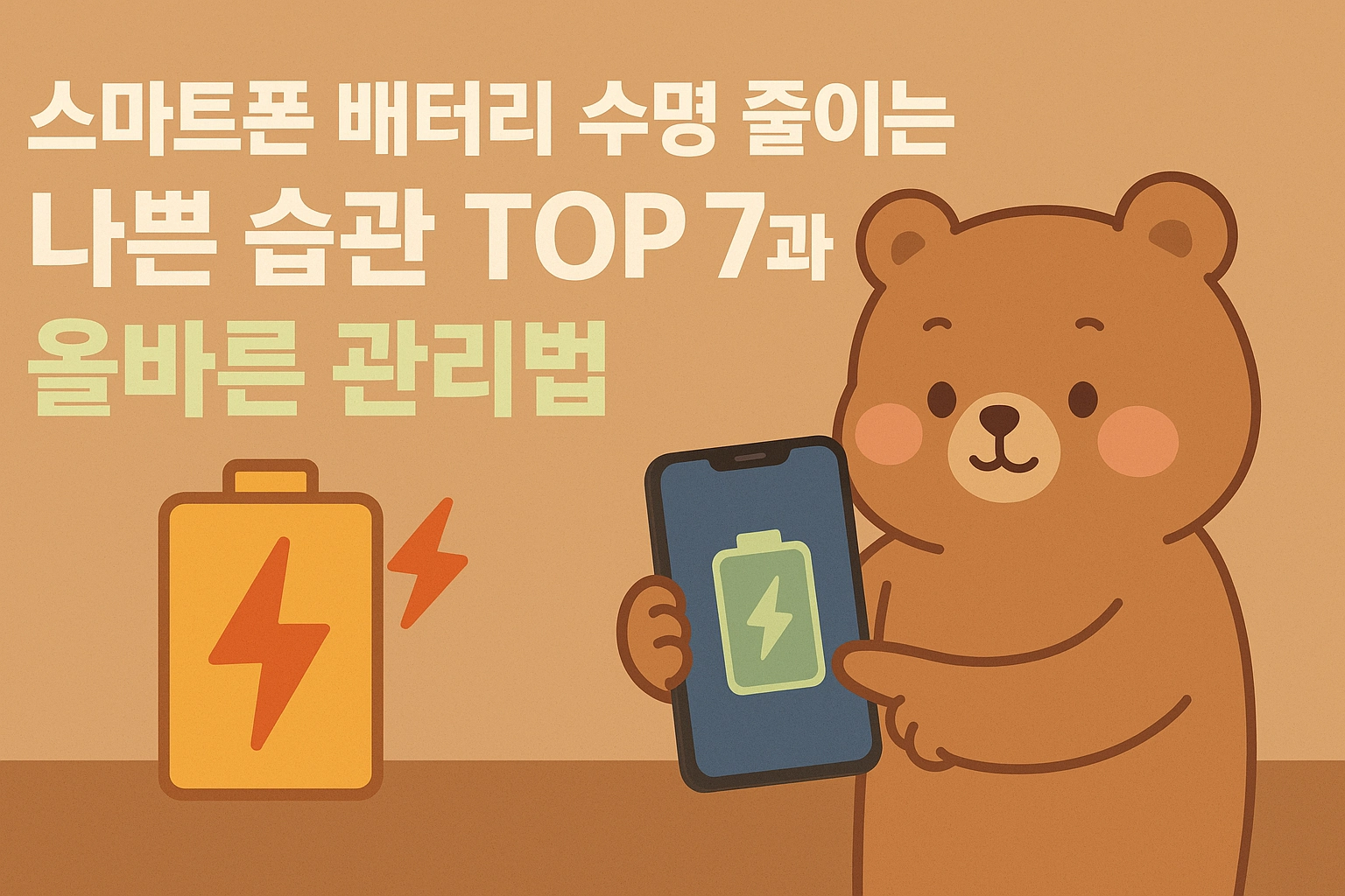 스마트폰 배터리 수명 줄이는 나쁜 습관 TOP 7과 올바른 관리법