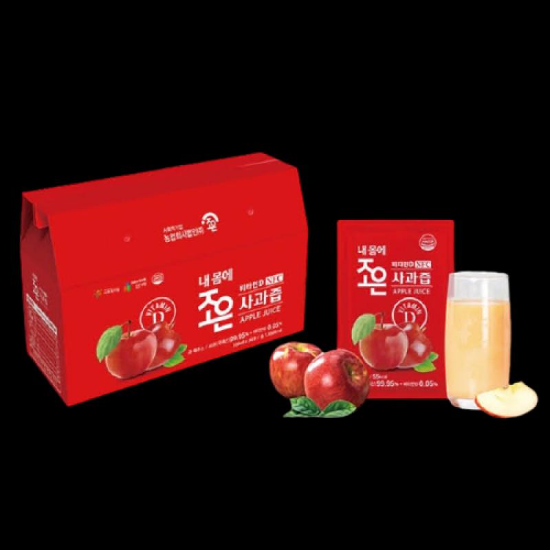 조은 비타민D 생 사과 쥬스 사과즙 100ml 30포