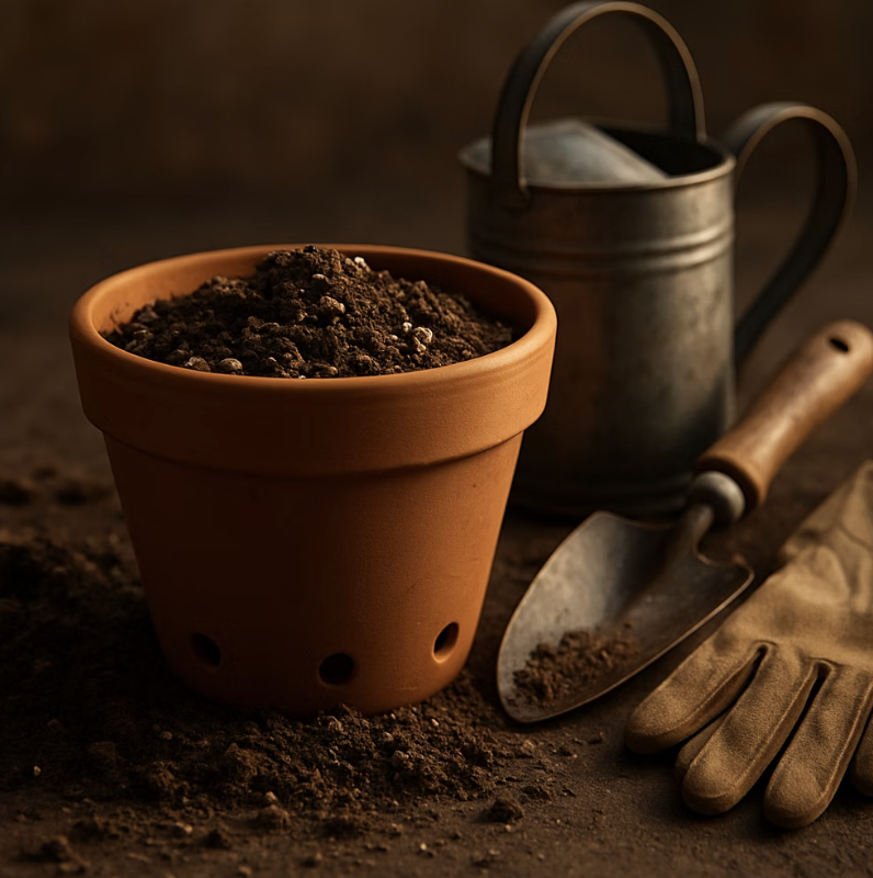 흙과 화분, 튼튼한 집 지어주기