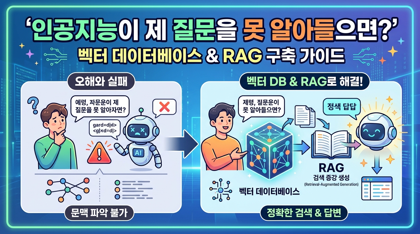 "AI가 내 질문을 못 알아듣는다면?" 벡터 DB(Vector Database)의 원리와 RAG 구축 가이드