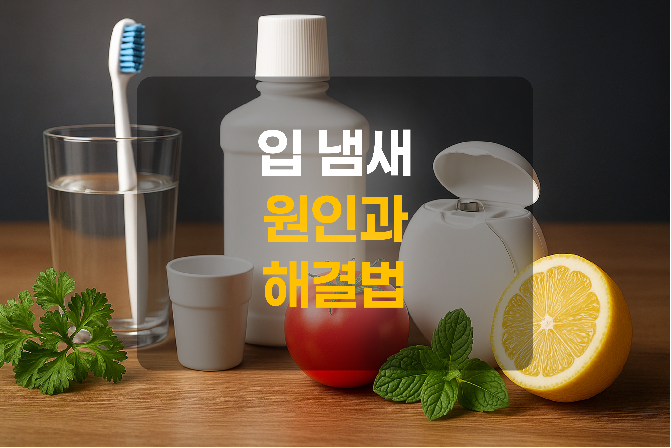 구강관리 용품들의 이미지