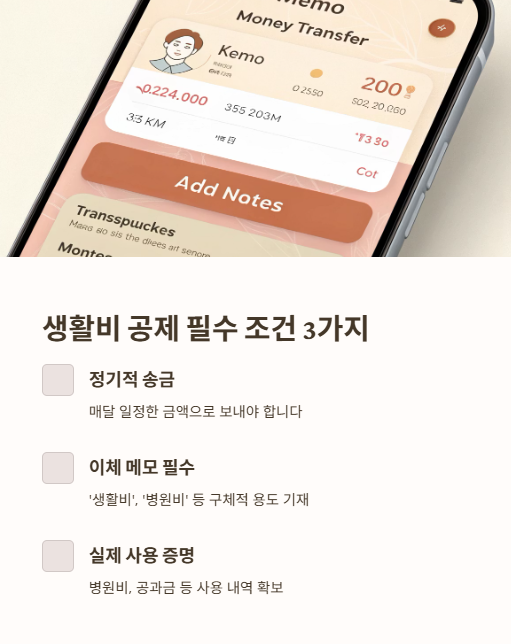 생활비 공제 필수 조건 3가지