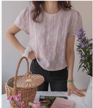 리린 플로럴 패턴 블라우스