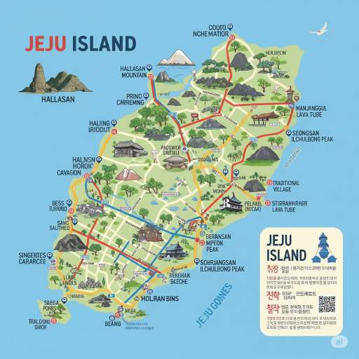 제주도 관광지도 크게보기 안내