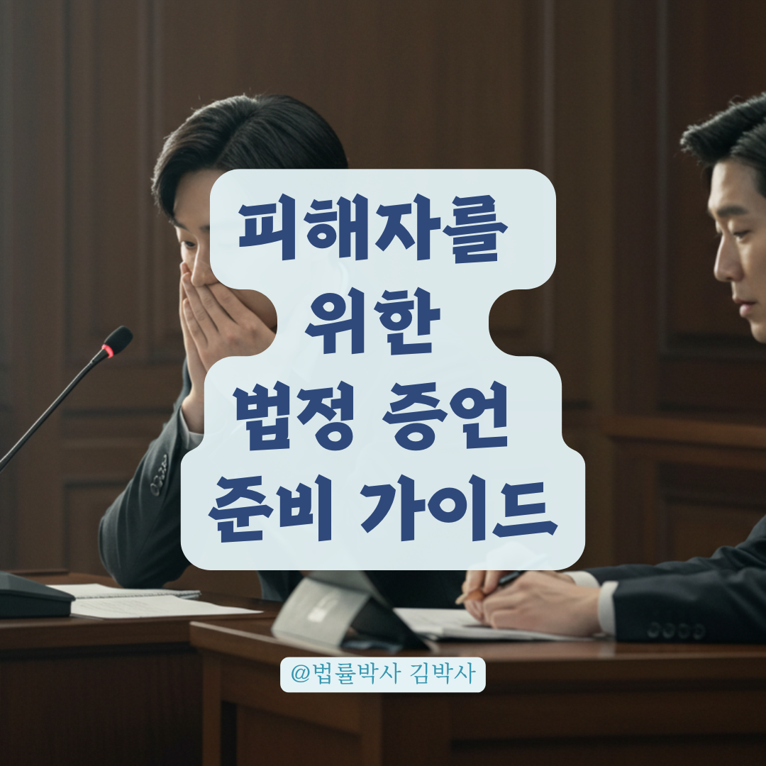 법정 증언 앞둔 피해자를 위한 증인 출석 준비 가이드.