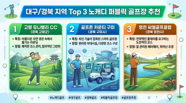 대구근교 노캐디가능골프장 안내 이미지