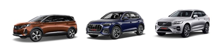 수입 중형 SUV 가솔린(휘발유) 연비 / 가격 비교 2024 푸조 5008(2세대) 2023 아우디 Q5(2세대) 2024 볼보 XC60(2세대)