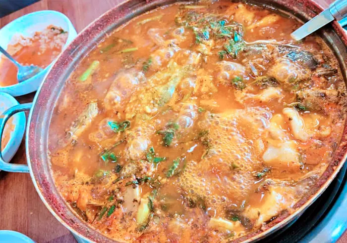 충남 금산 맛집 인삼 어죽, 도리뱅뱅
