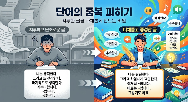 단어의 중복 피하기