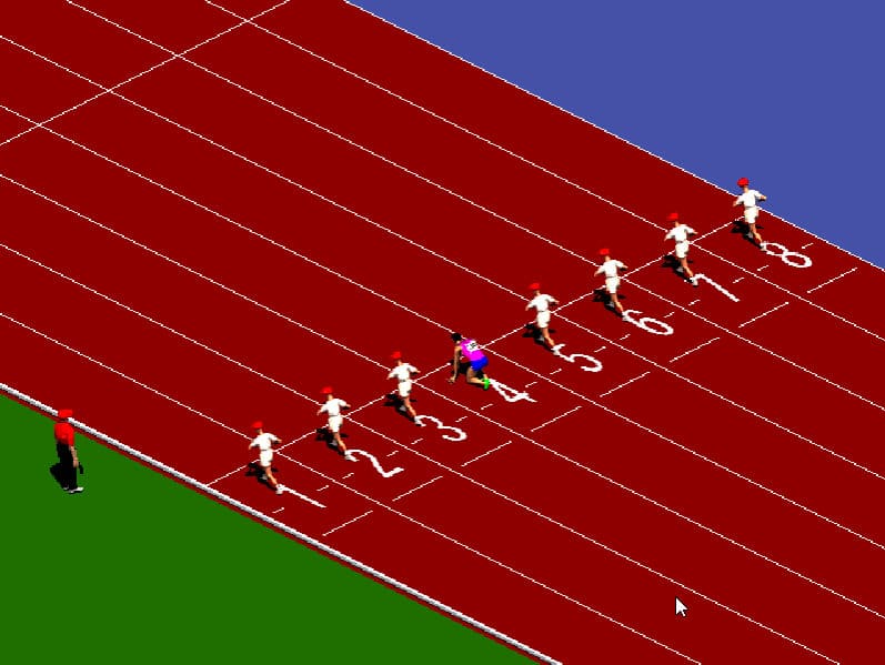 달리기 게임의 준비 장면이 나와있습니다