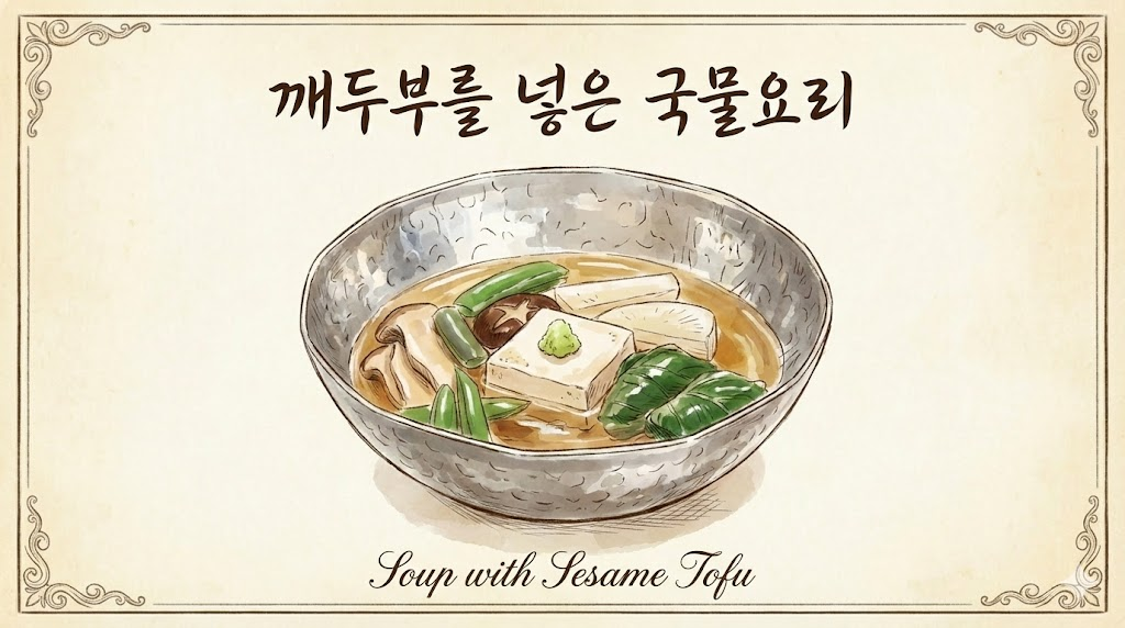 깨두부(고마도후): 일식 질감 설계의 극치, 참선의 철학이 빚어낸 무소유의 미학