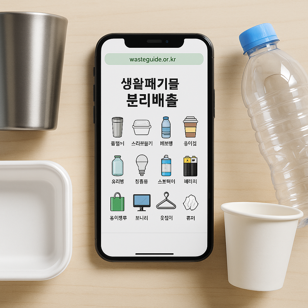 생활폐기물 분리배출 누리집으로 한방에 해결 (출처: 정책브리핑-환경부)