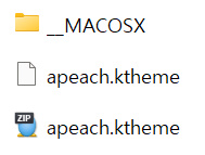 iOS 샘플 테마 다운로드 압축 파일 안